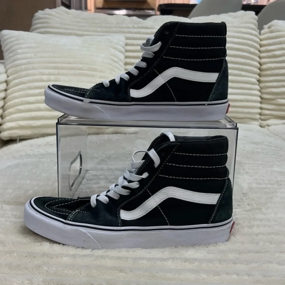 Vans Unisex Old Skool High Top Sneakers Size Mens 8 Womens 9.5 Color Black/White